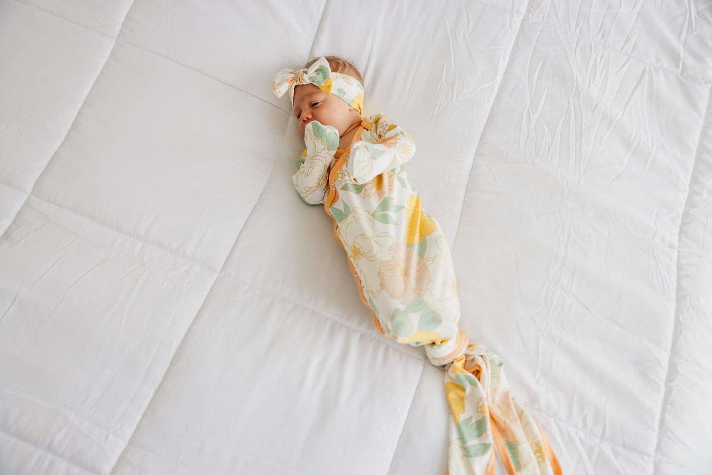Newborn Knotted Gown - Rose